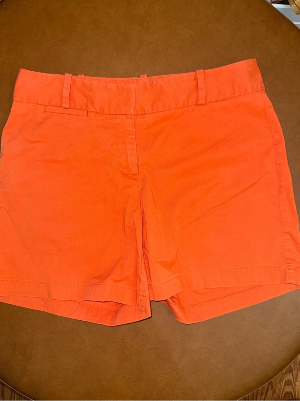 Talbots Bright Burnt/Sunset Orange Classic Tailored Shorts 4
